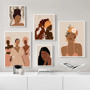 Black Girl Abstract Wall Art Canvas